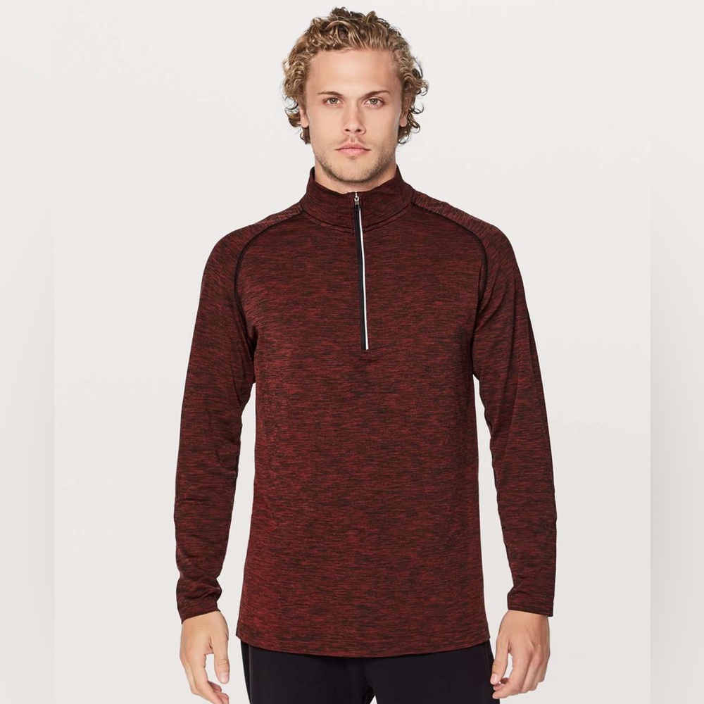 🔥 Lululemon Metal‎ Vent Tech 1/2 Zip – Oxblood/Black – Men’s Medium